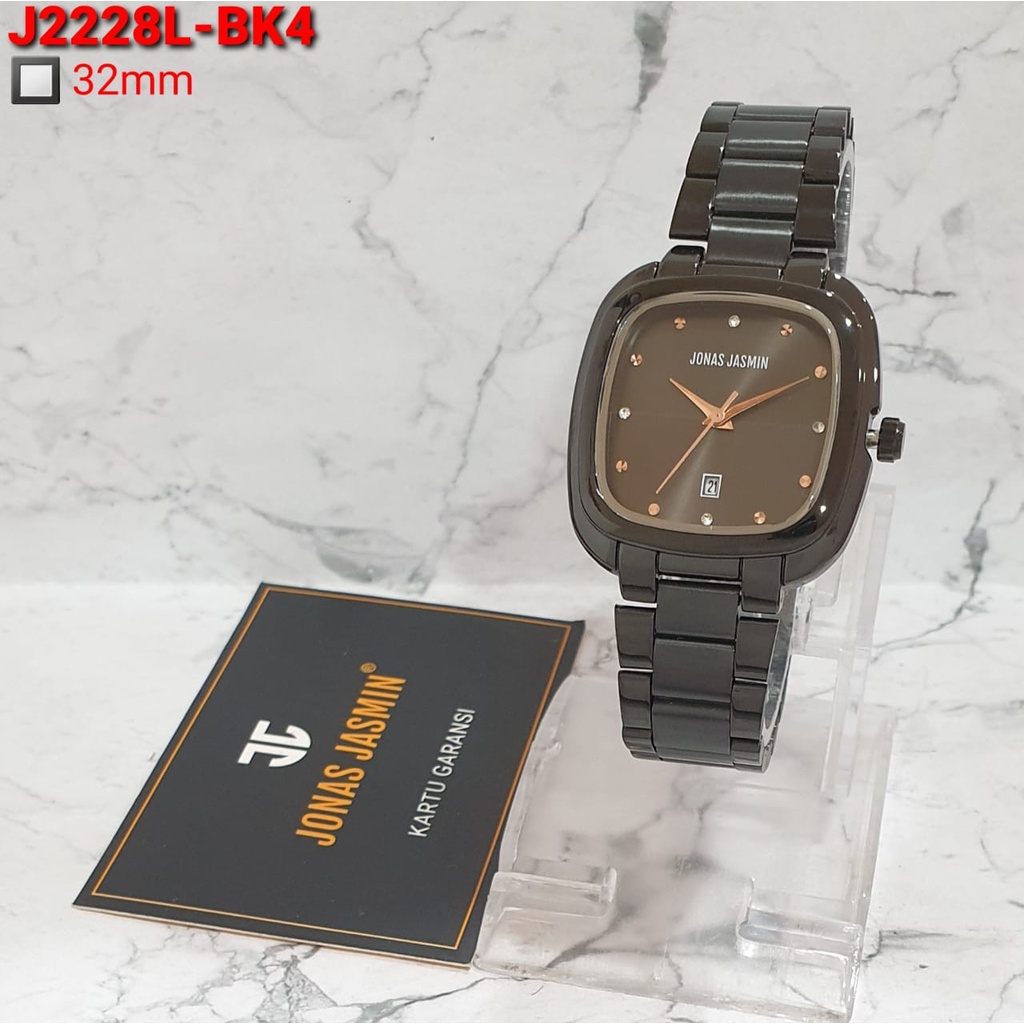 JAM TANGAN WANITA JONAS JASMIN 2228 RANTAI TANGGAL AKTIF DIAMETER 3.2 CM