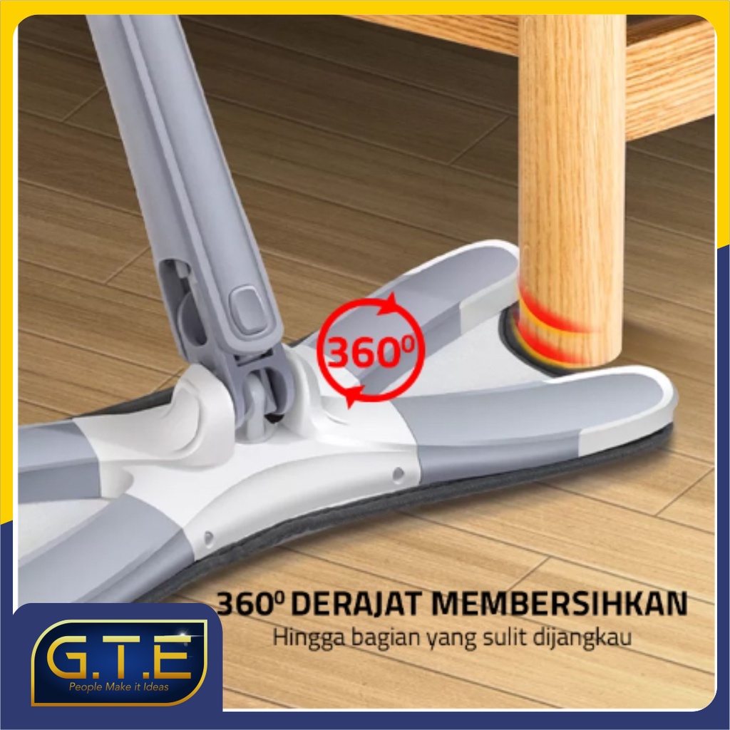 GTE | Alat Pel peras Praktis mop magic bentuk Light X-shape Mop/ pel putar twist mop