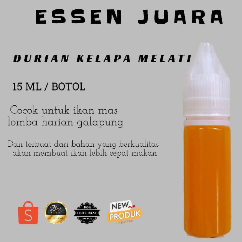 Essen DURIAN KELAPA MELATI (15 ML) , Essen ikan mas LOMBA , essen oplosan ikan mas , essen oplosan G