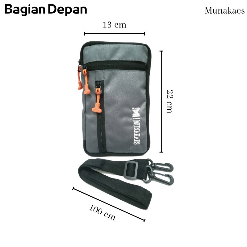 Munakaes - Tas Selempang Hp Tas Pocket Tas simple dan multifungsi bisa digantung di leher
