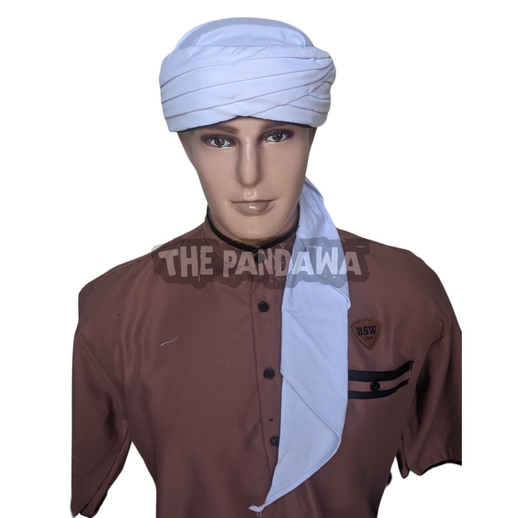Peci Imamah ( instan ) Kopiah imamah putih praktis permanen putih - peci - kopeah - kopiah - peci ha