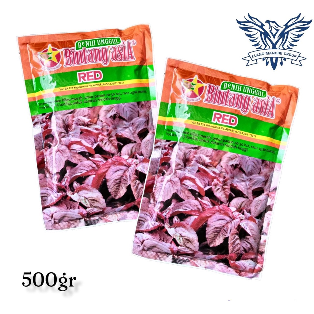 Red 500gr Benih Bayam Merah Bintang Asia Mira