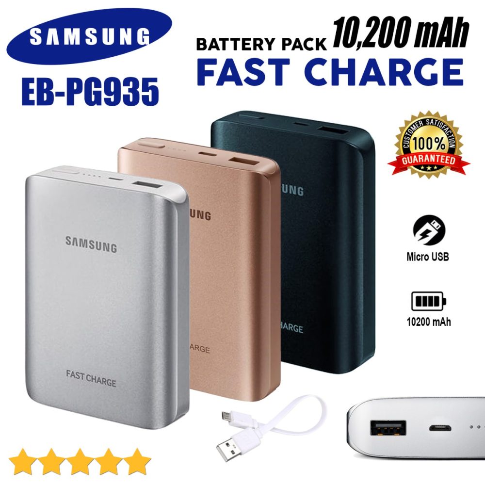 100 ORIGINAL SAMSUNG Powerbank 10200mAh Fast Charge PowerCore 10200 mAh Battery Pack EBPG935