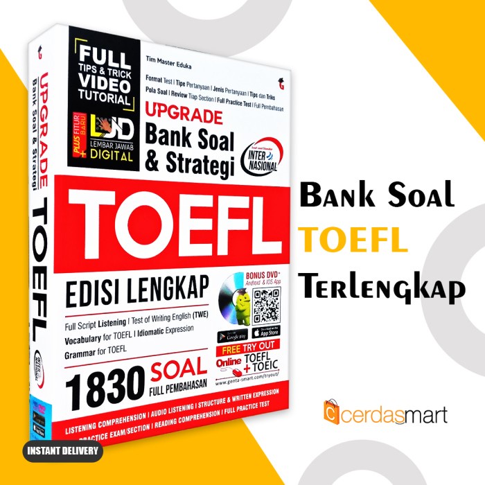 

BUKU UPGRADE BANK SOAL & STRATEGI TOELF