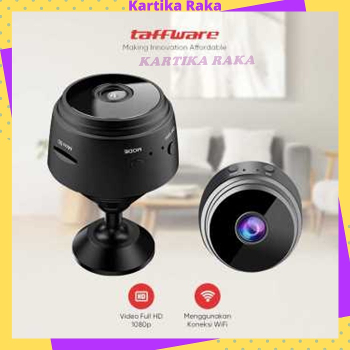 KR Taffware Mini WiFi IP Camera CCTV Wide Angle 1080P