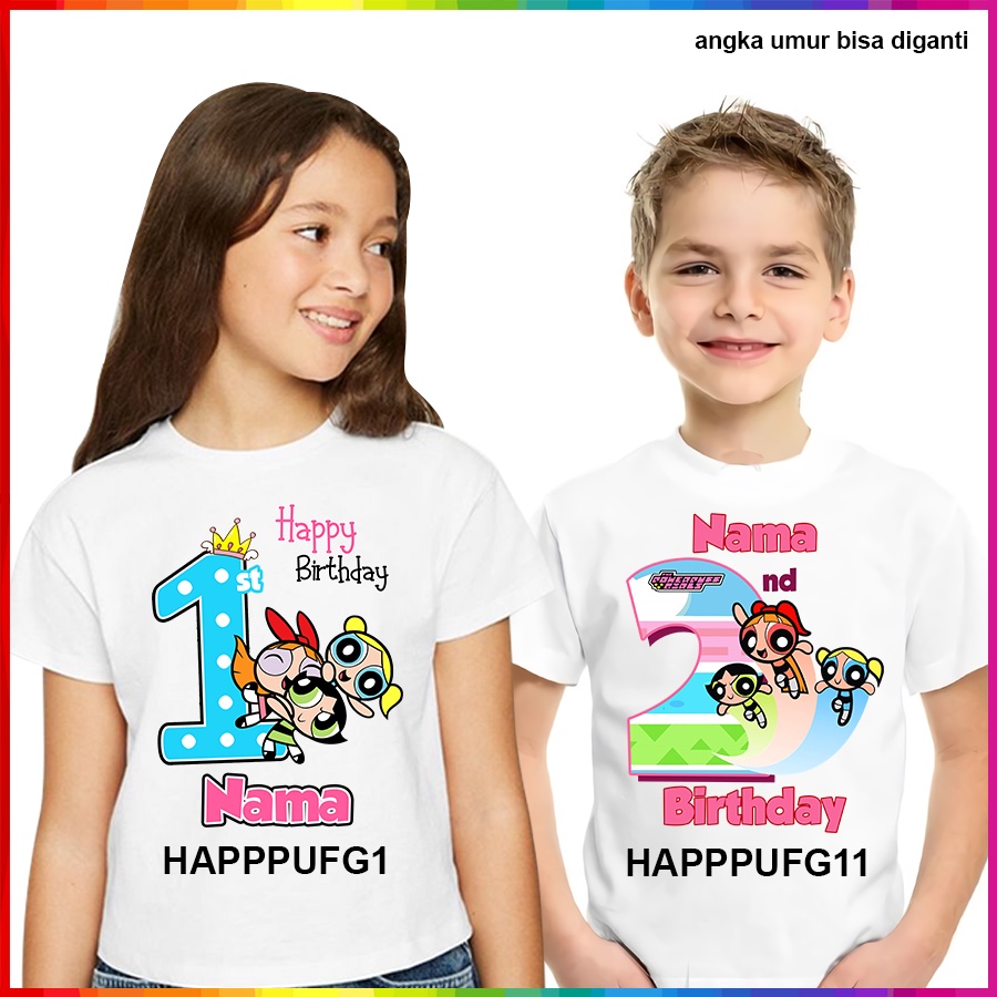 [FREE NAMA!!] Baju Kaos ANAK DAN DEWASA POWERPUFF GIRLS BANYAK MOTIF