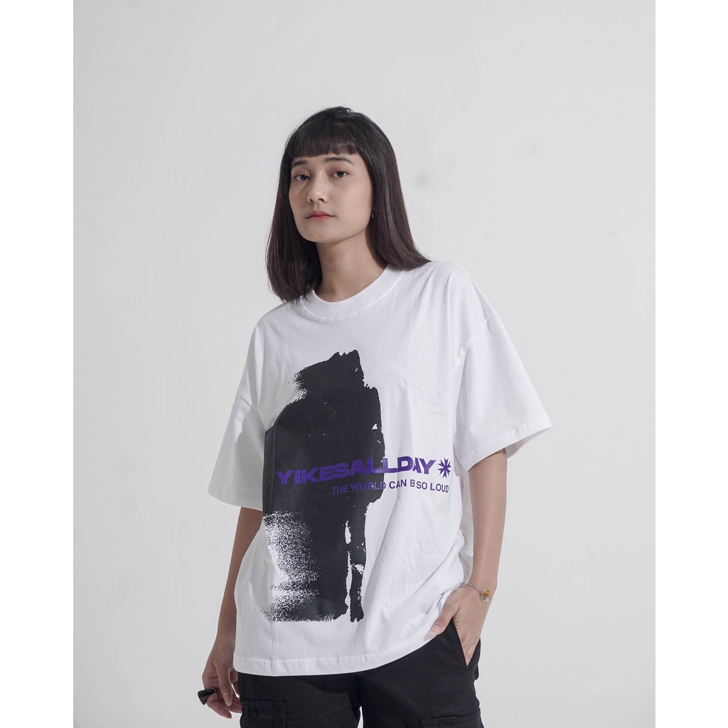 BOXY TEE OVERSIZE | SHADOW CATCH ME | BLACK | WHITE | YIKESALLDAY