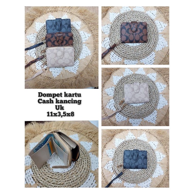 Dompet kartu + Cash Tutup Kancing Terbaru