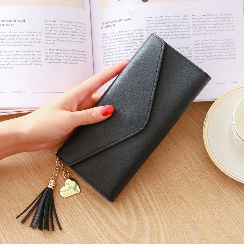 Dompet wanita model panjang dan tipis (80 gr)/ dompet model korea / retro wallet pouch /women wallet