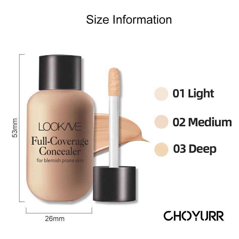 【COD】Light Concealer Liquid Foundation BB Cream Liquid 12ml Matte Foundation Cream Wajah Menyembunyikan Lingkaran Hitam Mata Cair Kosmetik Tahan Lama Untuk Harian-CH