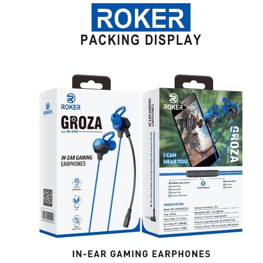 ROKER Groza Headset Gaming Earphone  Headset Gaming Earphone With Mic