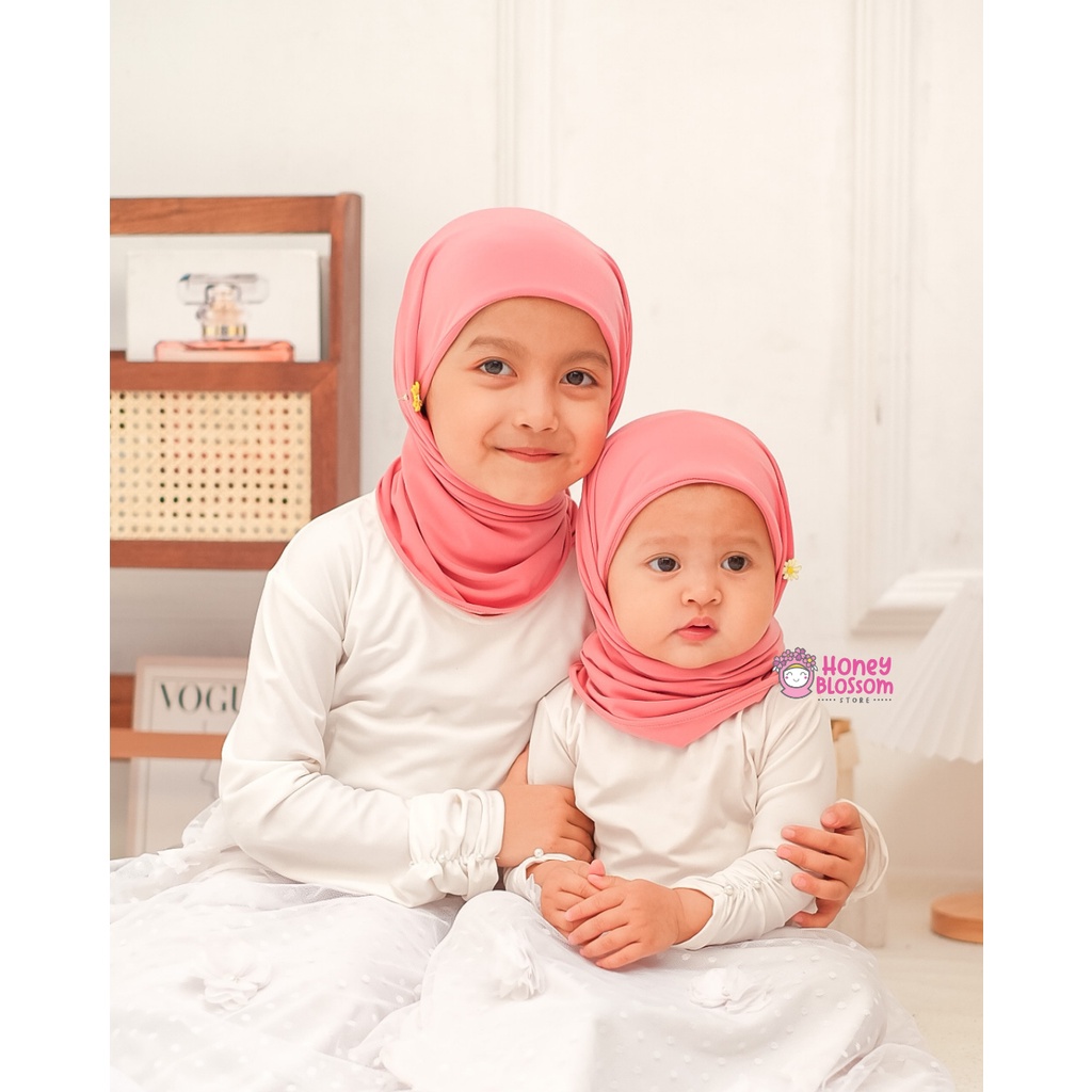 HoneyBlossom - pashtan inner kejora series / jibab anak perempuan / pasmina instan anak 1-6 tahun