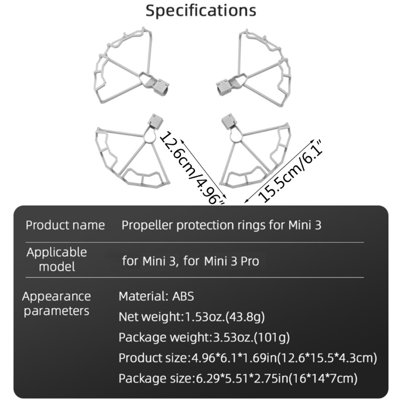 Zzz Untuk Mini 3pro Propeller Guard Quick Release Propeller Bumper Blade