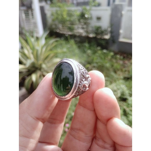 HARGA PROMO Cincin Natural Batu Asli Ijo Garut Ohen