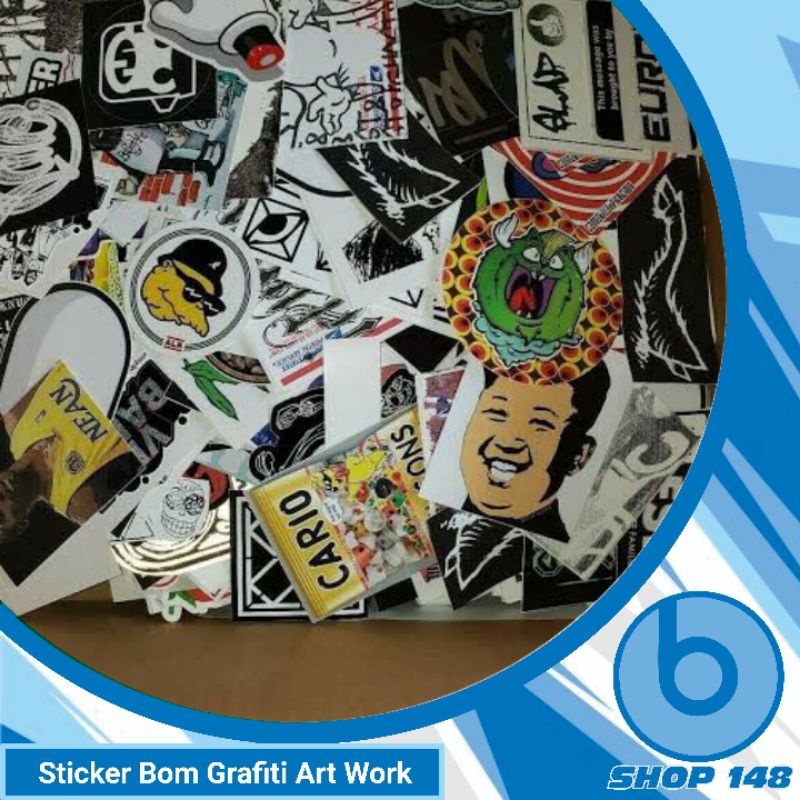 stiker grafiti/sticker bom art work/stiker street/stiker bom grafiti
