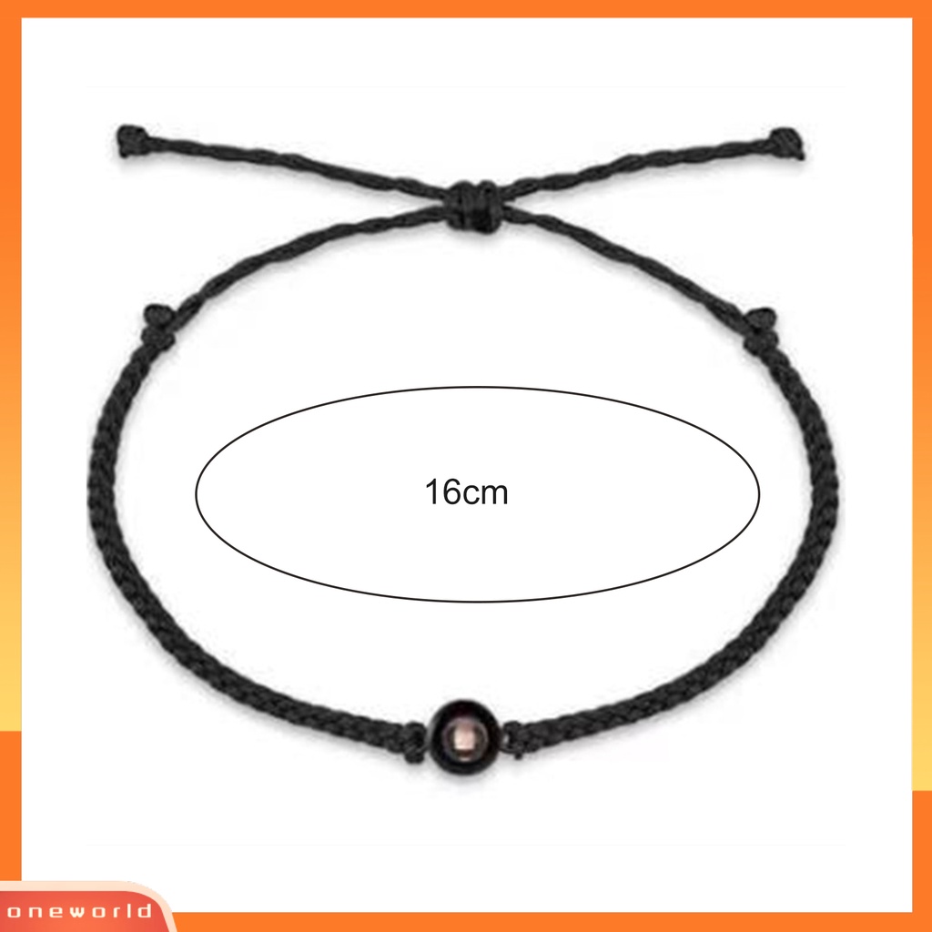 {oneworld} Gelang Couple Braided Proyeksi Perhiasan Adjustable Braiding Rope Bracelet Untuk Pakaian Sehari-Hari