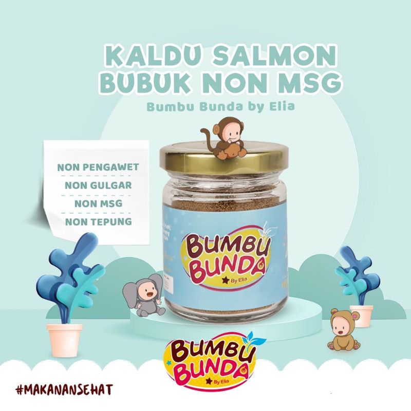 Bumbu Bunda Elia Organic Food Powder Kaldu Mpasi Untuk Bayi Belajar makan