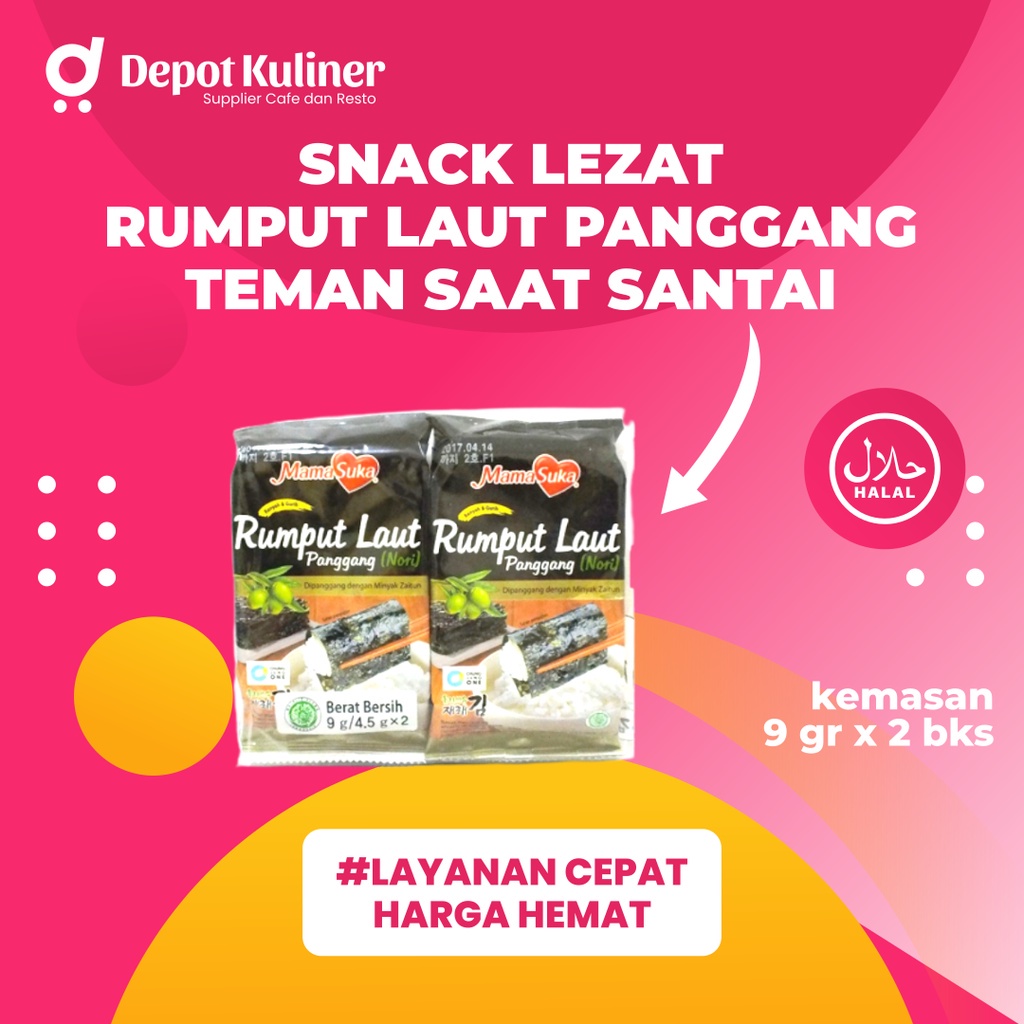 Snack Mama Suka 10x2x5 Gr Bungkus P2 Rumput Laut
