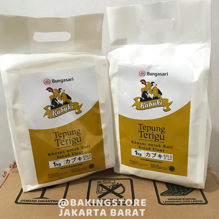 

Tepung Terigu Kabuki Gold Super Premium Khusus Roti 1 KG