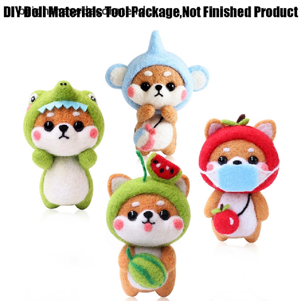 [Birth] Kartun Boneka Wol Felt Poked Felt Craft DIY Set Bahan Non Jadi [ID]