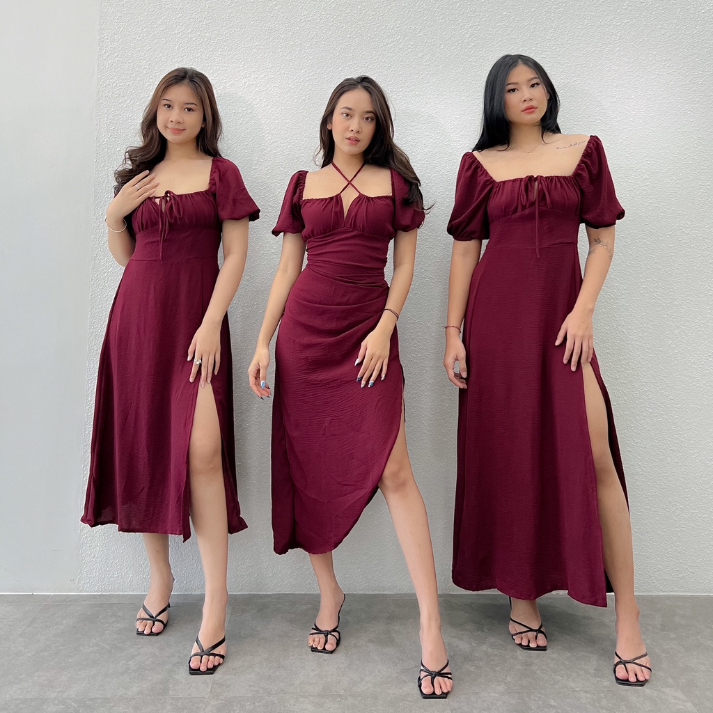 RIMMA DRESS / Midi Dress / Slit Dress / Long Dress / Dress AirFlow