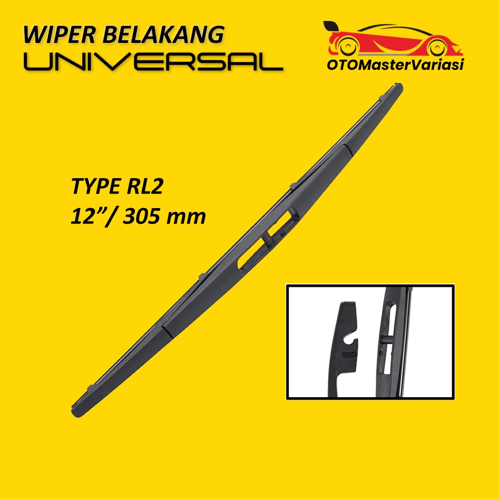 Wiper Belakang Kaca Mobil Rear Wiper Blade Semua Merk Mobil Kipas Wifer Belakang  Type Rock Lock 2 dan Rock Lock 3