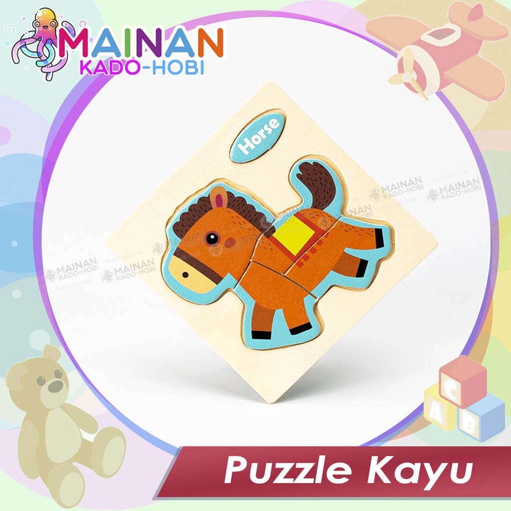 MAINAN EDUKATIF MOTORIK ANAK JIGSAW PUZZLE 3 DIMENSI PREMIUM