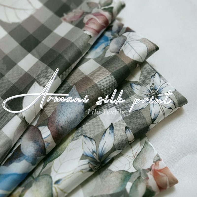 KAIN ARMANI SILK PRINT ( HARGA PER 0,5 METER )