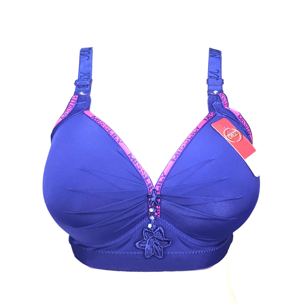 Bra Misslily L 111 Import Cup C Besar Jumbo Kait 3 Brukat Tanpa Kawat Bh Jupe Miss Lily Original Bah