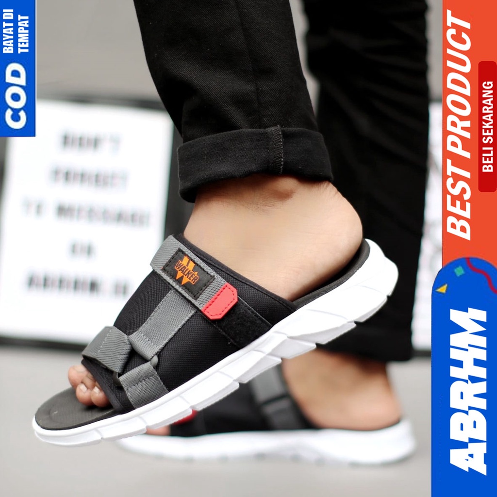 Sandal Slide Pria Sendal Selop Pria Terbaru Abrhm Bias