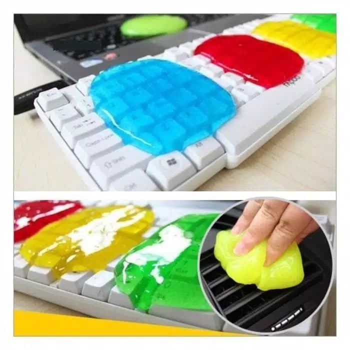 SLIME JELLY CLEANER Pembersih Debu Kotoran Keyboard Handphone Kaca Super Gel Lengket Serbaguna