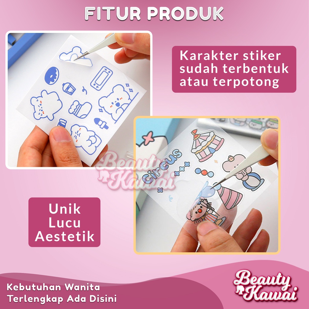 Stiker Lucu Anak Cutting Sticker Bening Dekorasi DIY