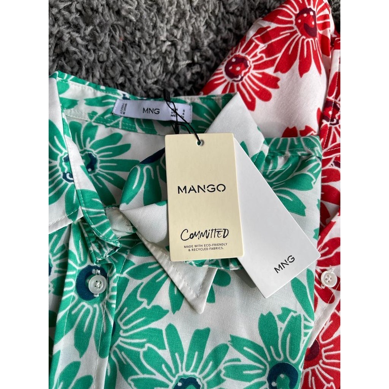 MN printed cotton flora button shirt