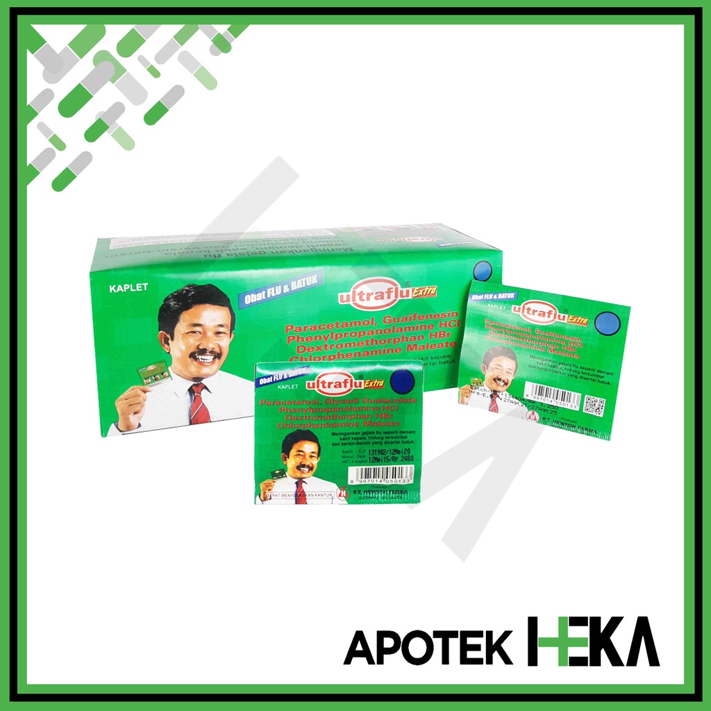 Ultraflu Extra Box isi 25x4 Tablet - Meringankan Flu Demam Batuk (SEMARANG)