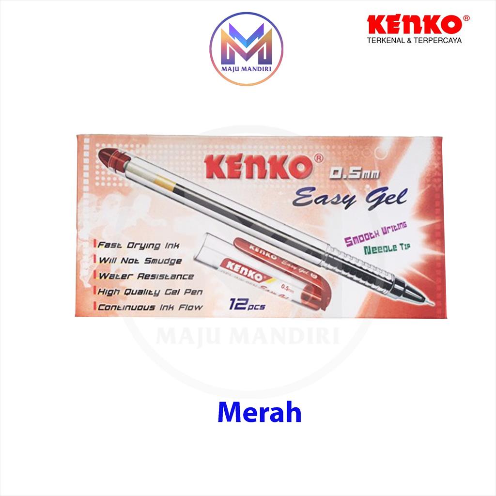 

H7Y Pen Gel Kenko Easy Gel Pulpen Tinta Cair 0.5 mm / Gelpen 05 mm Hitam
