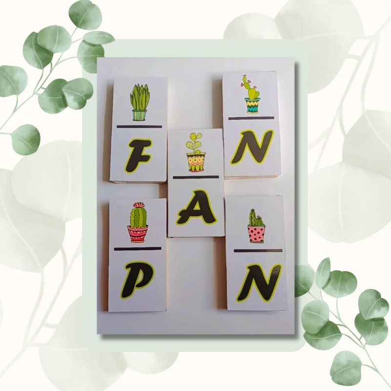 Promo Walldecor huruf Hiasan Dinding kayu Huruf Kaktus Costume Dekorasi Dekorasi