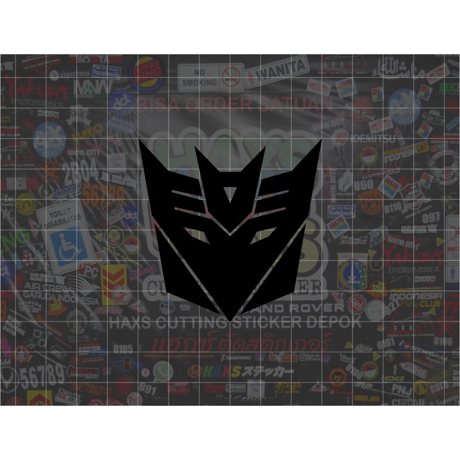 Cutting Sticker Decepticon Ukuran 6 Cm Untuk Motor Mobil