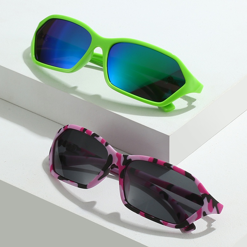 (YUZHU) Y2k Babes Candy Color Sunglasses Western Fashion Kacamata Perlindungan UV Untuk Wanita