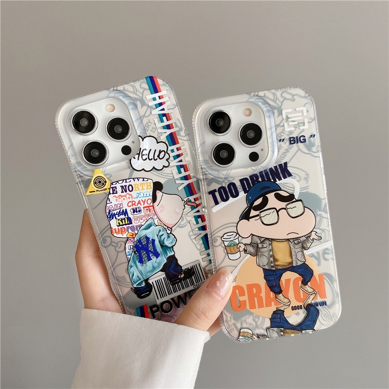 Crayon Shin-chan Phone case Kompatibel Untuk iphone 14promax Pro 13promax 12promax 11casing Penutup Belakang shockproof