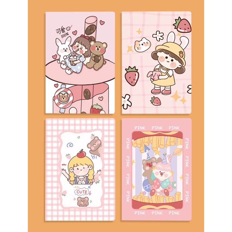 

[ 1 buku ] Buku Tulis A5 Motif Poodle Buku Catatan Note Book Round Cut MB0100