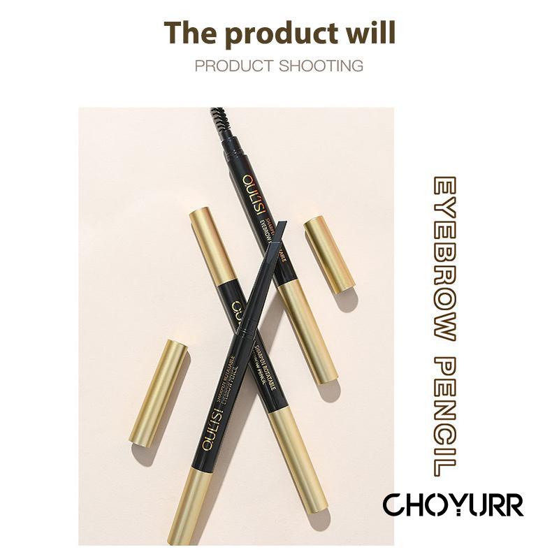 【COD】2 in1 Pensil Alis Tahan Lama Kosmetik Automatic Waterproof Eyebrow Pencil Tahan Lama &amp; Anti Air-CH