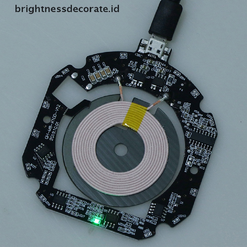 [Birth] 10w/15w QI Fast Wireless Charger PCBA Modul Papan Sirkuit Transmitter+Coil [ID]