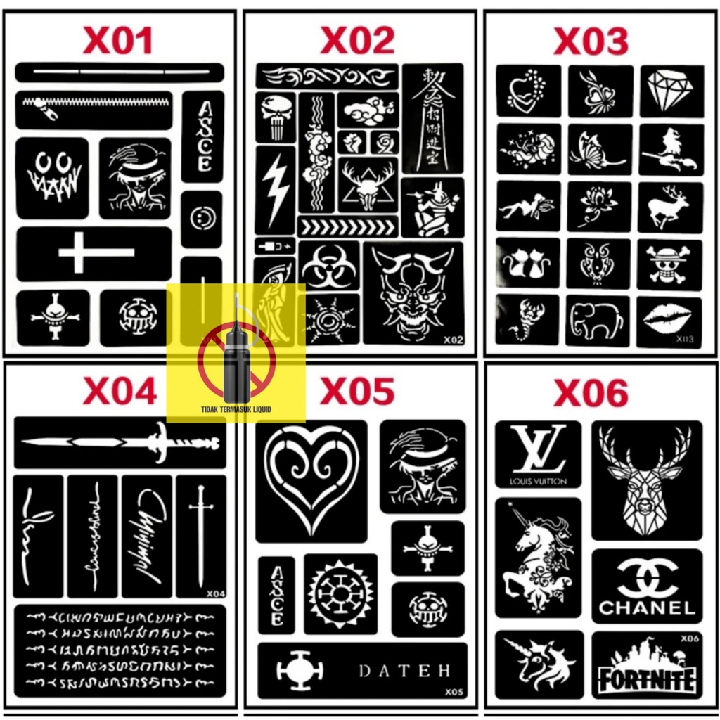 TATOMANIA-Pola Tato Temporer Tato Semi Permanen Seri X