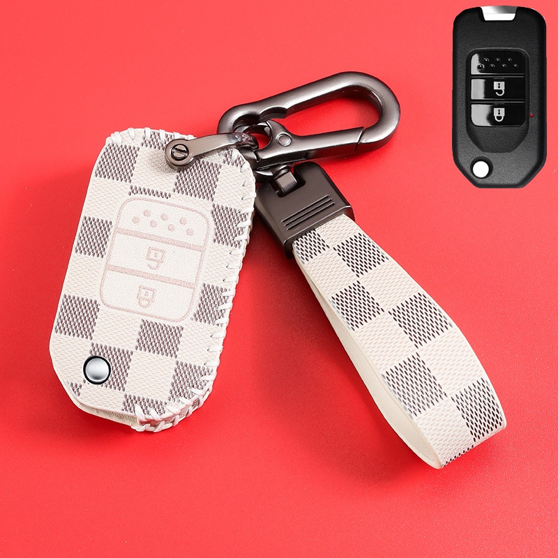 Untuk Honda CITY JAZZ FIT CIVIC HRV CRV BRV Accord Odyssey Keyless Remote Kunci Mobil Kulit Cover Case Key Case