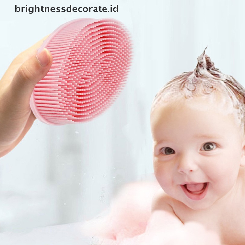 [Birth] Sikat Badan Silikon Baby Shower Sponge Handuk Mandi Pijat Kering Untuk Body Bast [ID]