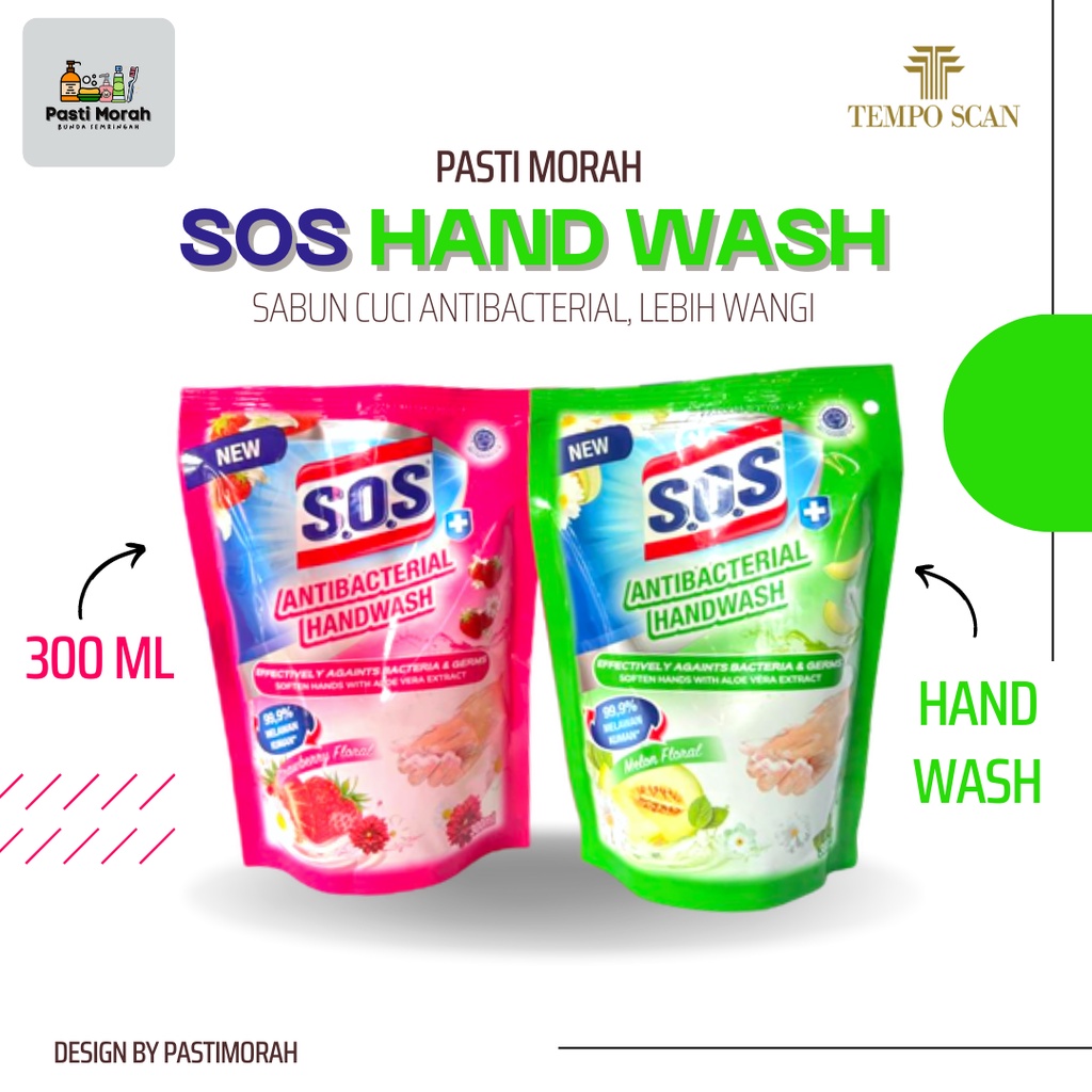 Jual Sabun Cuci Tangan Cair Hand Wash Sos 300 Ml Refill Shopee Indonesia