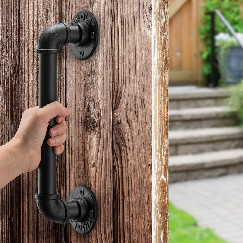 Handle Besi Pintu Industrial 25/35cm Gagang Pintu Besi Industrial/Sliding Barn Door Handle