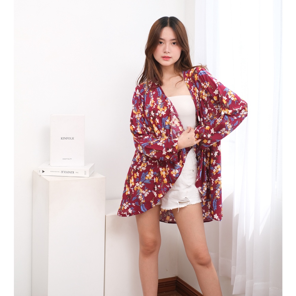 Nhm Cardigan Outer Wanita Melisa Lengan Panjang