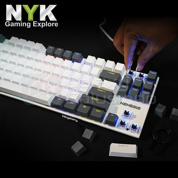 NYK KEYBOARD GAMING EZALOR MKN-01 GREEN WHITE (KB GNM01-1)