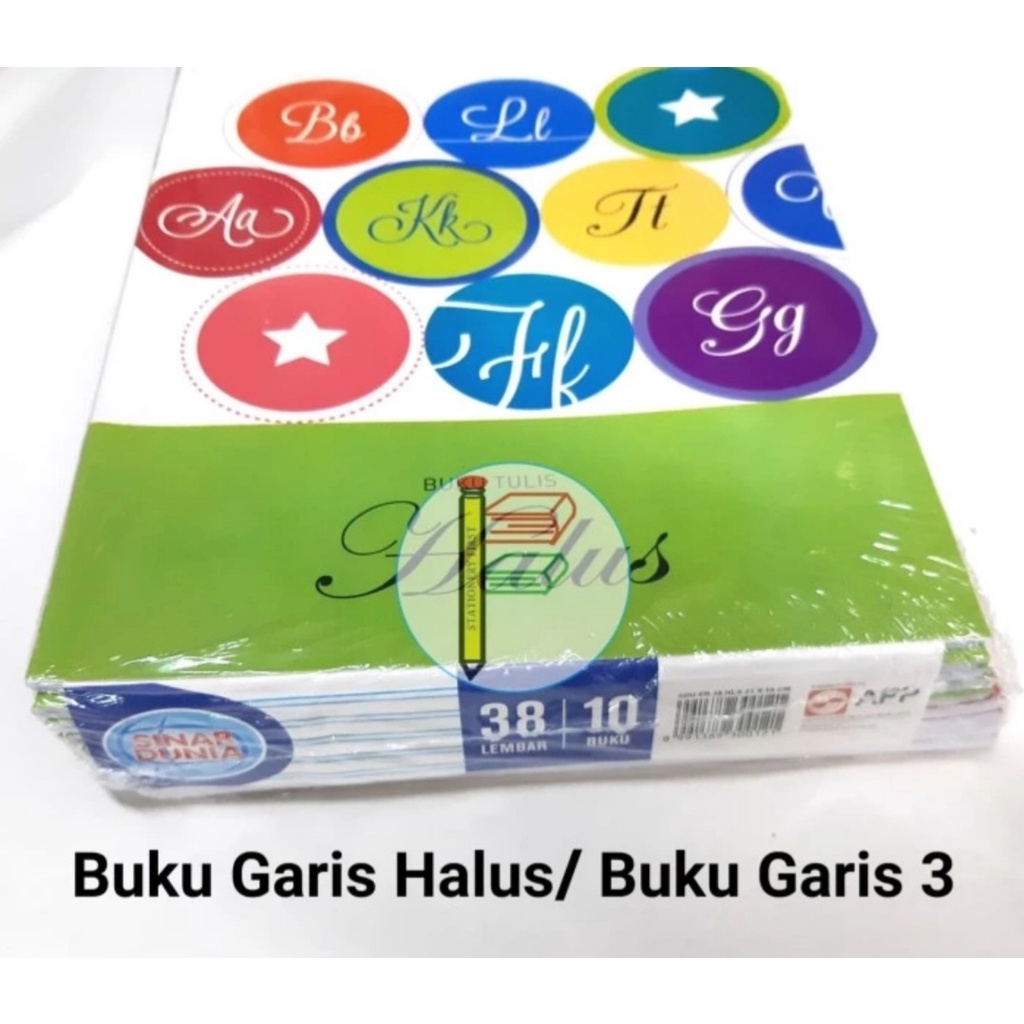 

buku tulis halus Sidu,3 garis/buku tulis huruf sambung